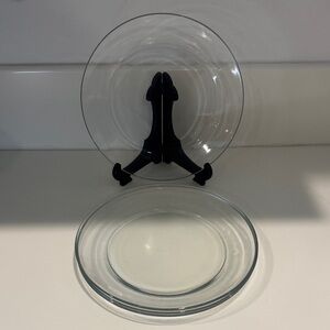 Arcoroc Clear Glass Dinner Plates Set of 4 9” France